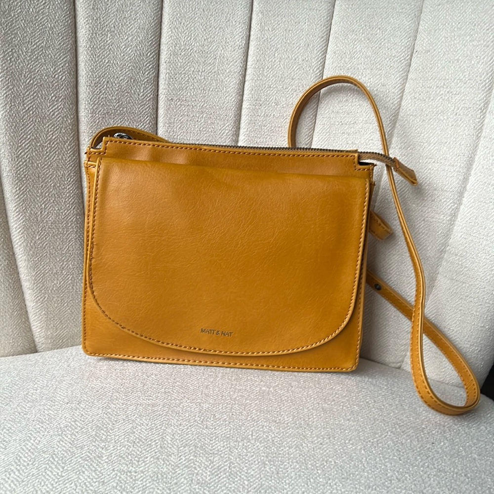 Matt & Nat Mustard Yellow Crossbody Bag